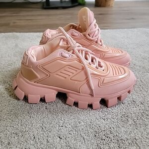 Prada Pink Chunky Sole Sneakers